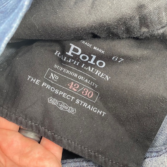 Polo Ralph Lauren Mens Prospect Straight Jeans 42x27 Dark Wash Denim Pants - Picture 6 of 8